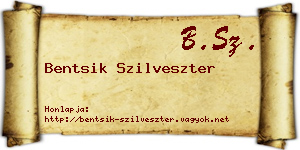 Bentsik Szilveszter névjegykártya